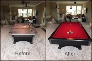 Pool table repair services in Palmdale, California